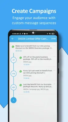 SKEDit Auto send WA & SMS android App screenshot 3